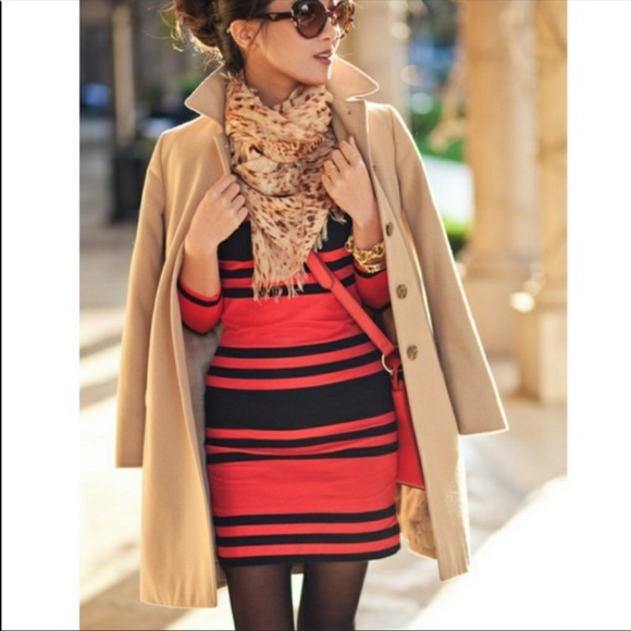 French Connection Dresses & Skirts - French Connection Pink Gray Stripe Knit Sweater Dress size 6